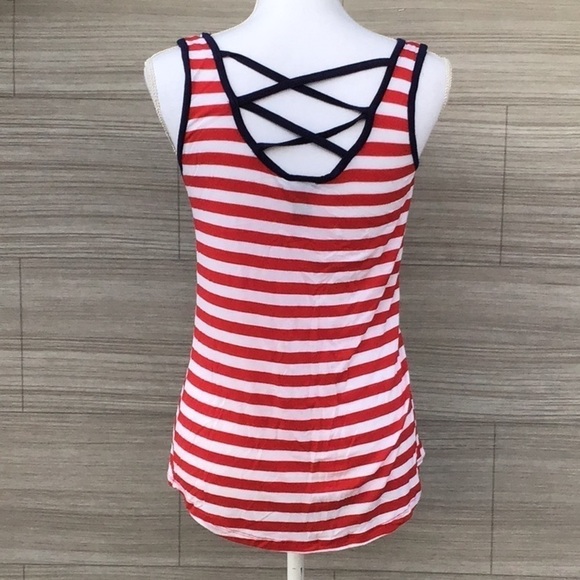 Red, white and blue Striped tank top - Picture 4 of 10
